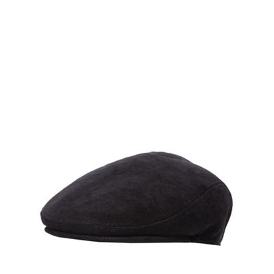 The Collection Black corduroy flat cap